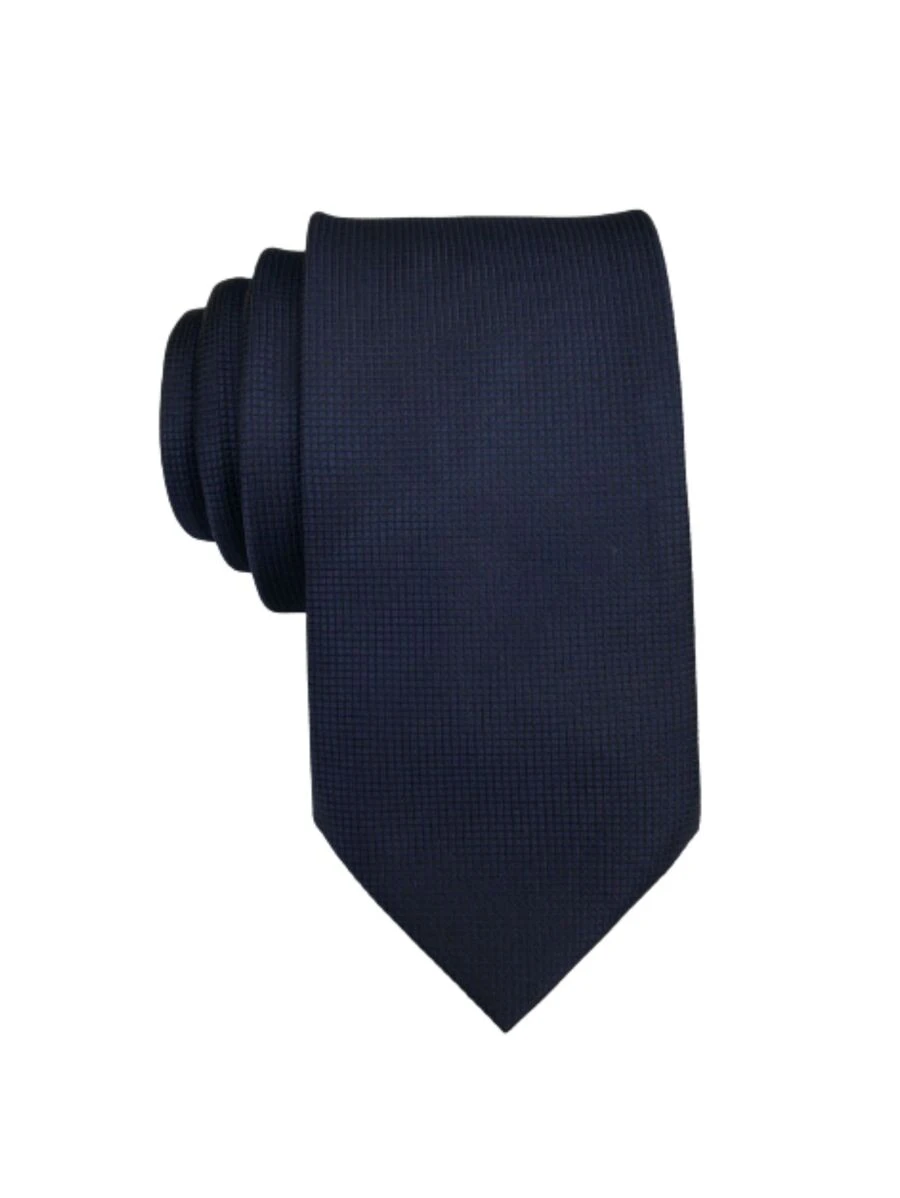 top ties Gravata Azul Marinho Quadriculada Trabalhada Social Para Padrinhos, Casamentos e Eventos
