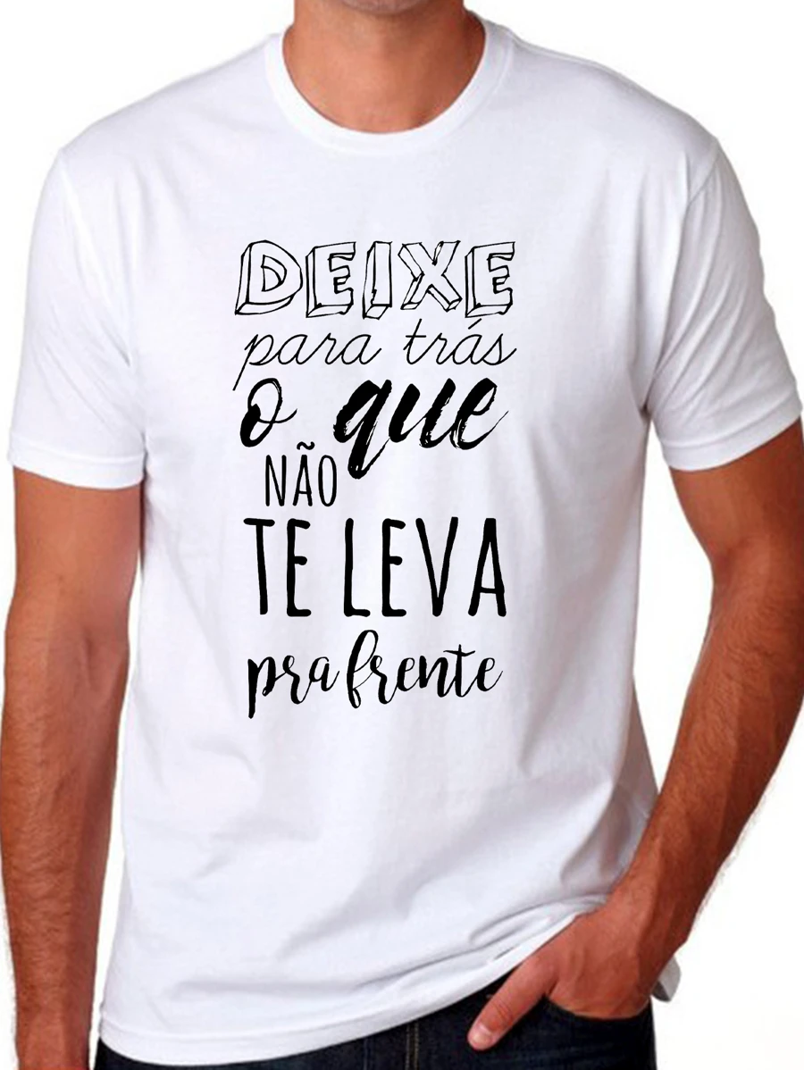 Camiseta Basica Branca Fras Deixe Pra Traz