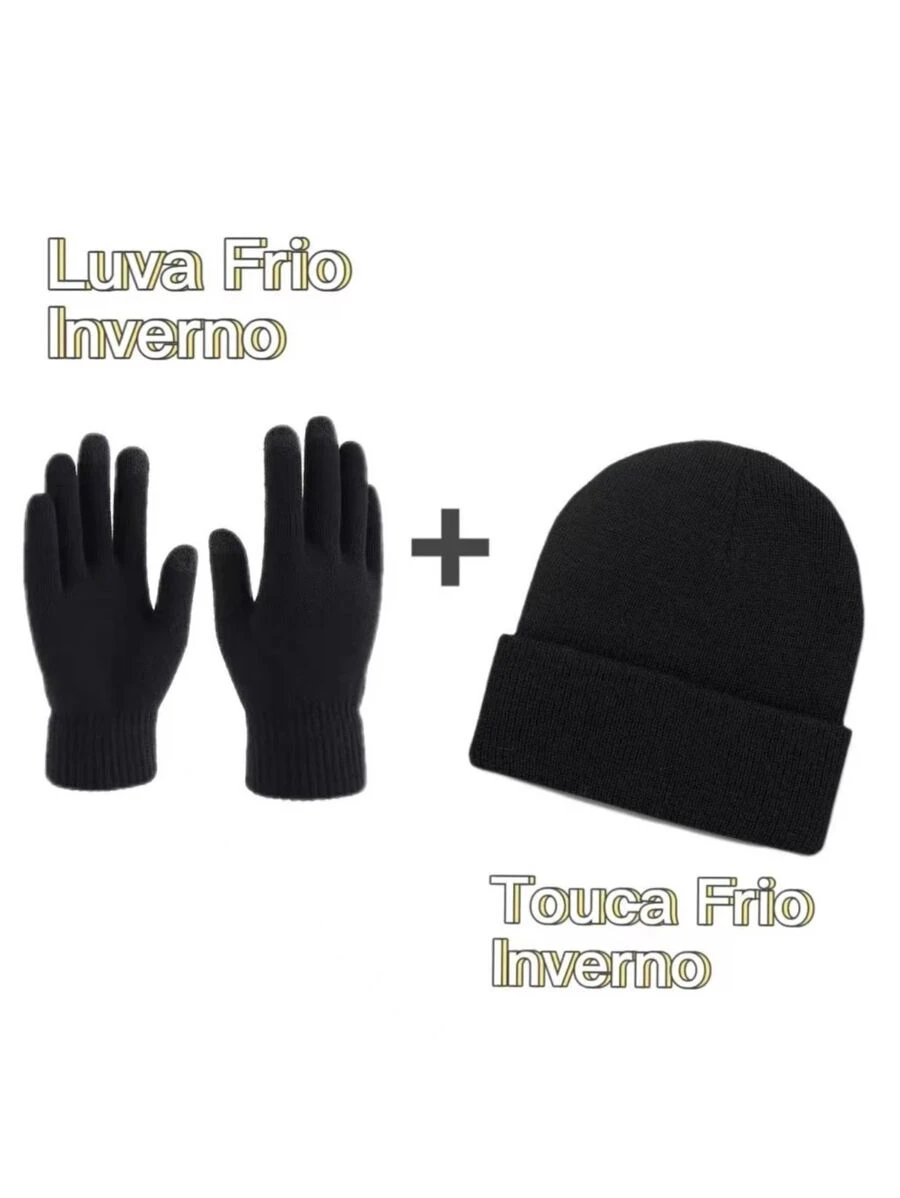 Kit de Inverno Luva mais touca-Unissex