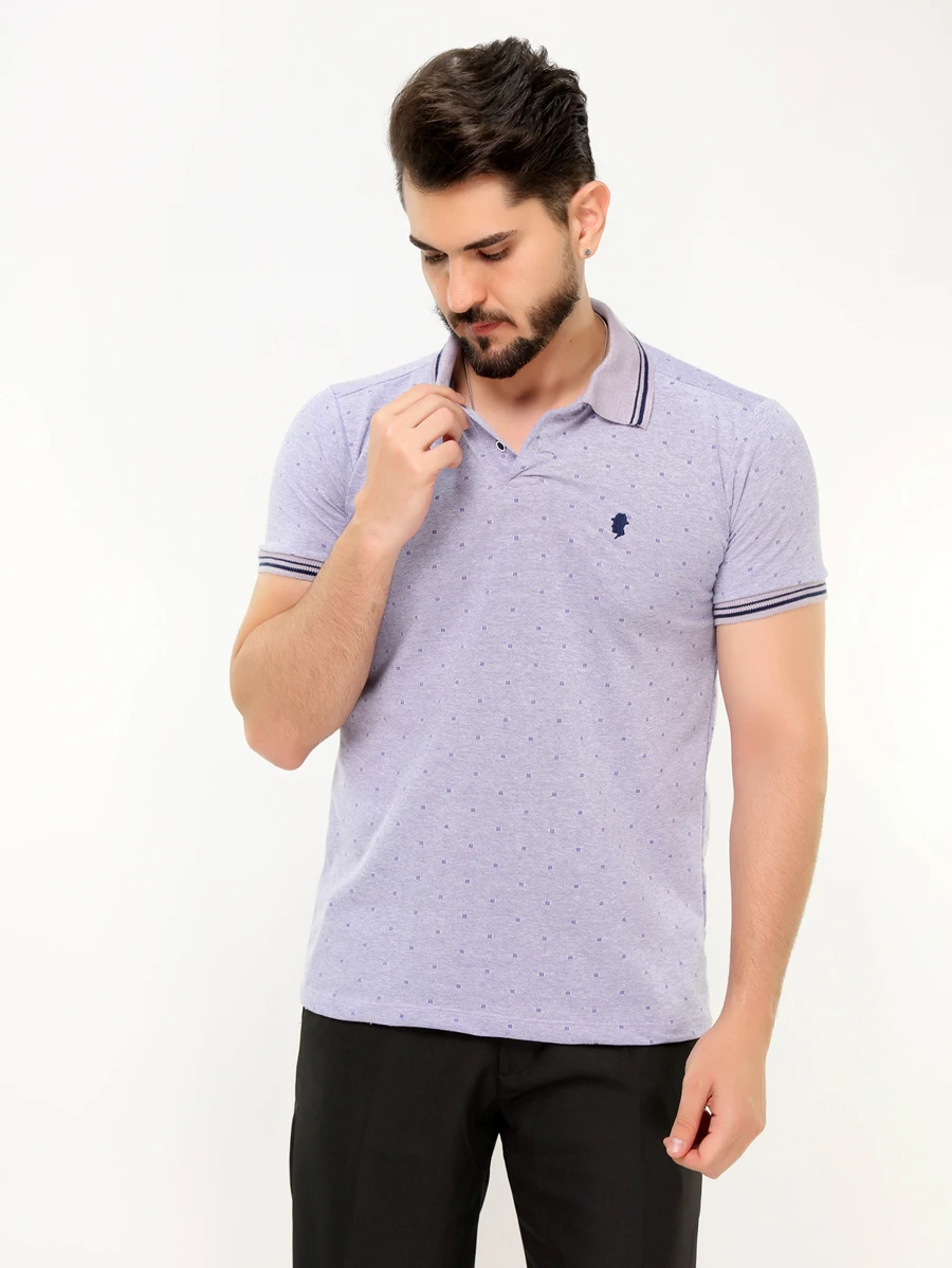 Camisa polo Impressão geográfica Top