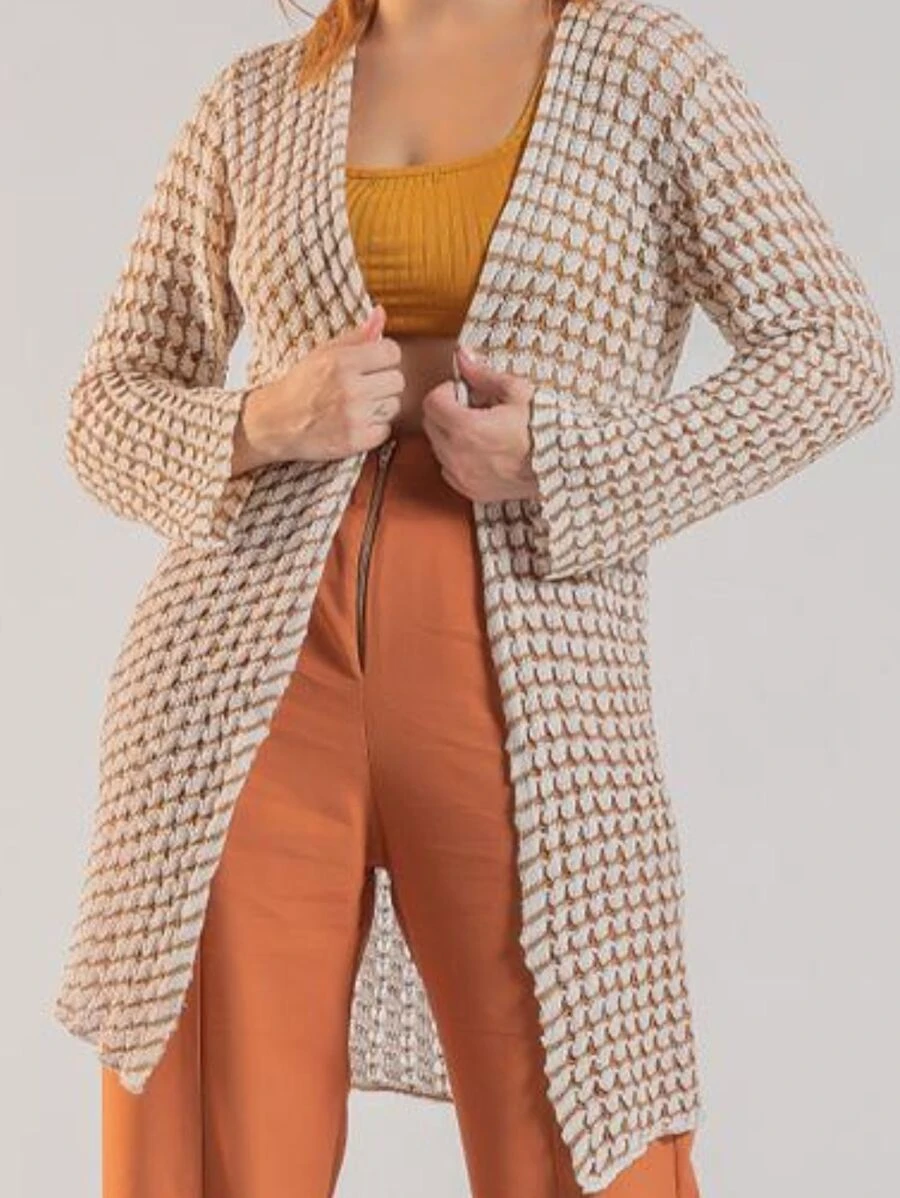 Cardigan Lindo Feminino Kimono Blusa Tricot Casaco Tricô Festa junina