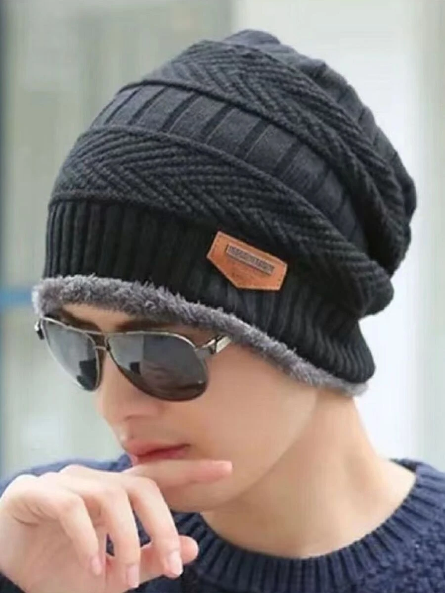 Touca Masculina E Feminina Gorro De Lã Forrada Com Pelinhos