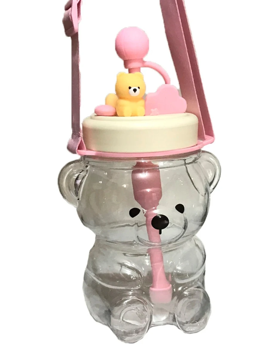 Botella Cantimplora De Agua Osito Kawaii Portatil Infantil