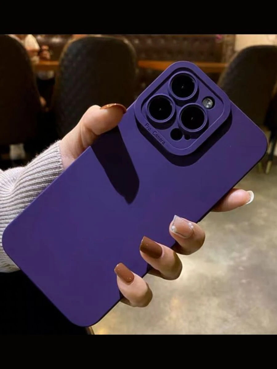 Kelly Capas De Silicone Com Veludo Dentro Compatível com Iphone 14 Pró Câmera Fechada