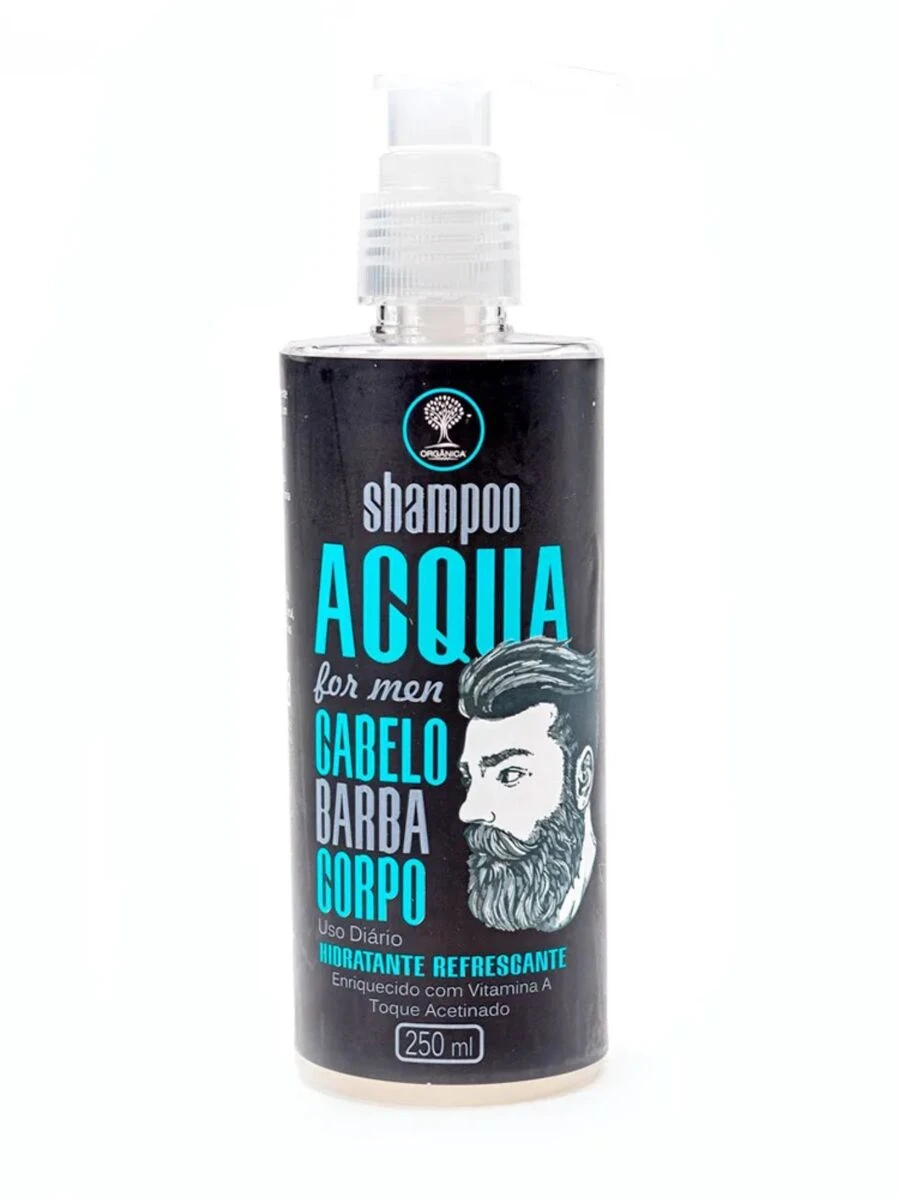 SHAMPOO MASCULINO 3 EM 1 ACQUA FOR MEN 250 ML