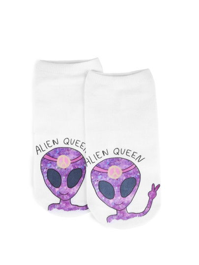 Chaussettes invisibles imprimé extraterrestre