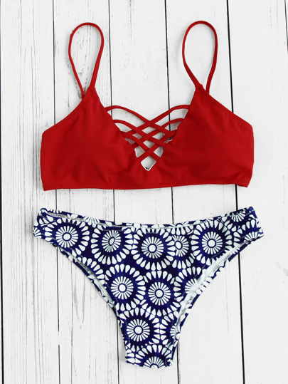 Sets de bikini con tiras cruzadas