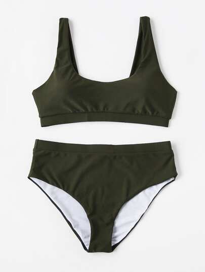 Set di bikini con scollo rotondo