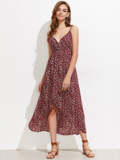 Robe bord de tulipe imprimée