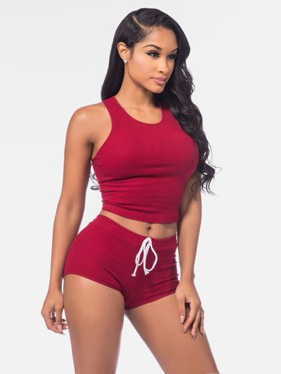 Top côtelé &Shorts