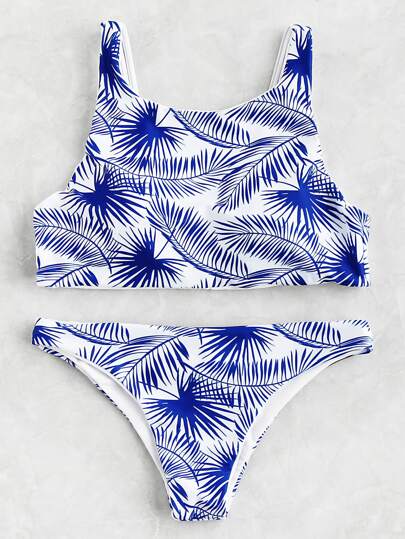 Set di tankini con stampa di giungla