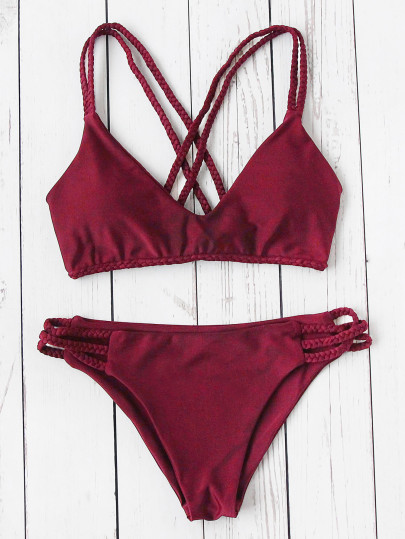 Bikini Set mit Träger und Kreuz hinten