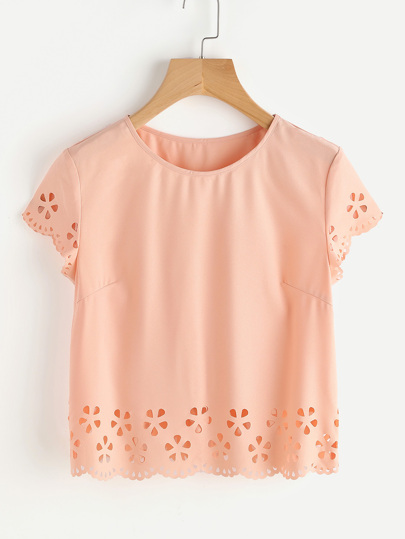 Scallop Edge Laser Cut Top