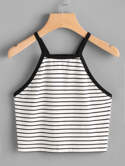 Camisole mit Streifen und Band