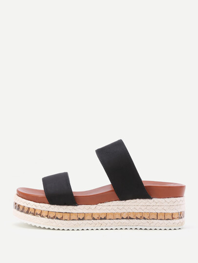 Sandalias con plataforma con tiras
