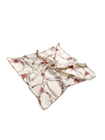 Bandana imprimée de la chaîne en satin