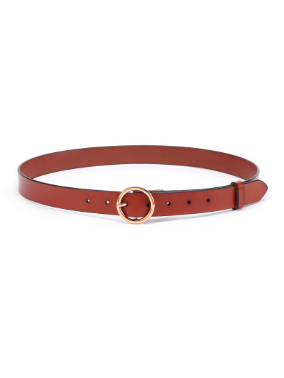 Minimalist Ring Buckle PU Belt