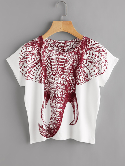 Elephant Print Tee