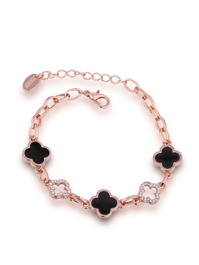 Bracelet de chaîne design de fleur en strass