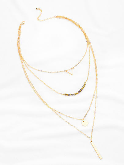 Collier stratifié pendentif