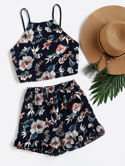 Top camisole con pantaloncini