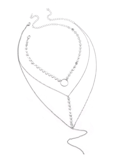 Collar con adorno de lentejuelas y gargantilla