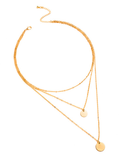 Collier de chaîne à étages avec des paillettes