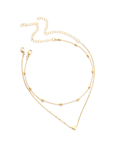 Collier de chaîne en forme du cœur