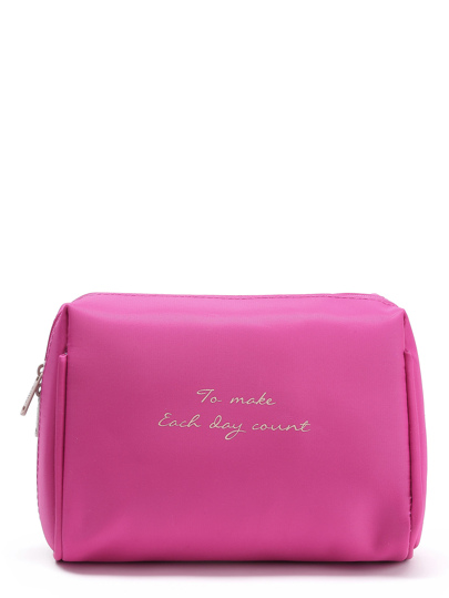 Slogan Print Cosmetic Case