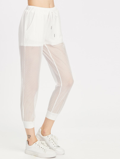 2 In 1 Fishnet Sweatpants