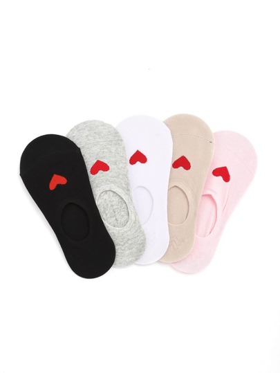Herz Muster Unsichtbare Socken 5pairs