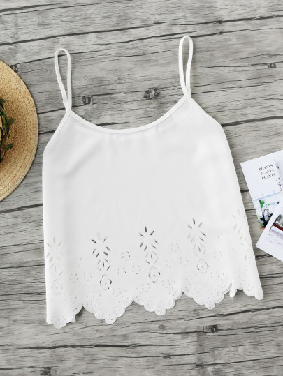 Camisole festonnée découpée