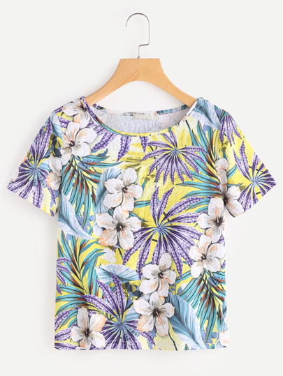 Tropical Print Tee