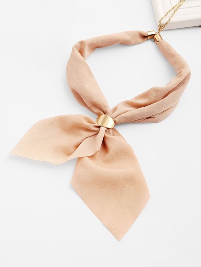 Chiffon Neckerchief With Chain