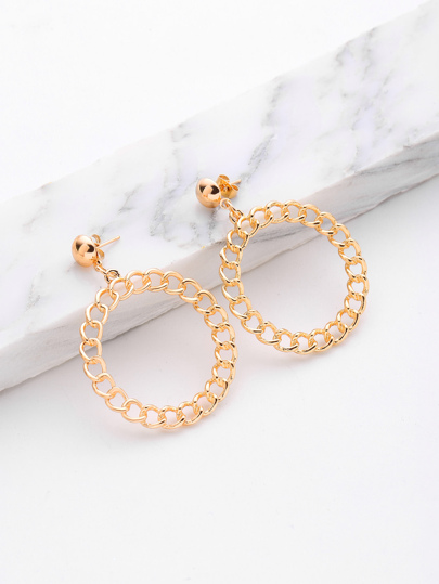 Boucles d\'oreilles creuses design de cercle