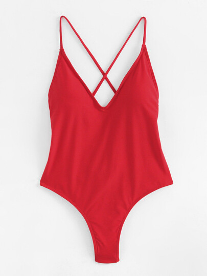 Costume da bagno con scollo profondo