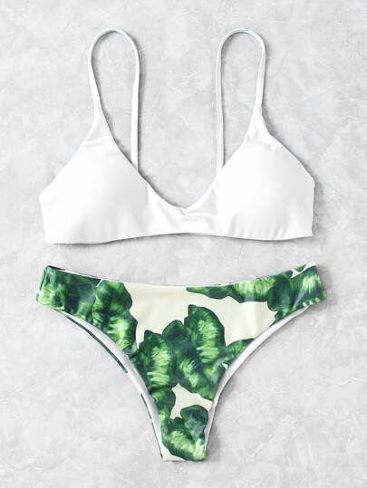 Jungle Print Beach Bikini Set