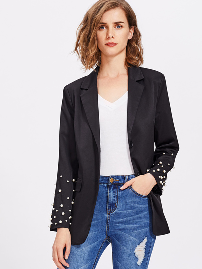 Blazer con manga con cuentas