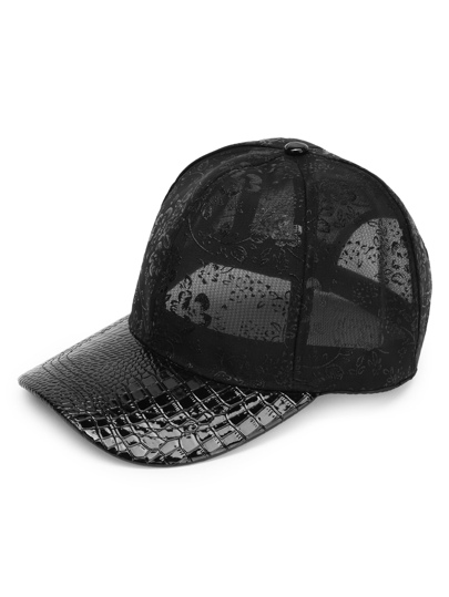 Crocodile Pattern Mesh Cap