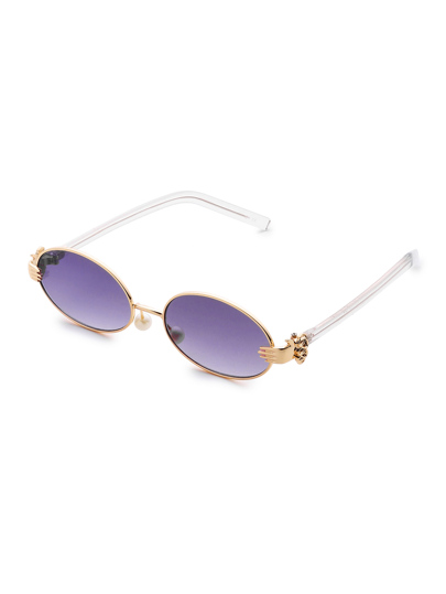Tinted Lens Oval Sunglasses
