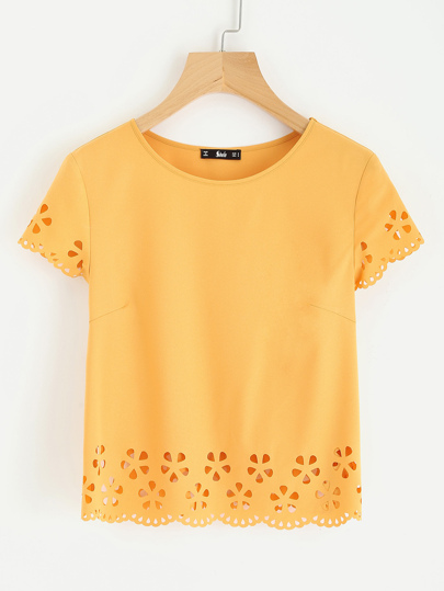 Scallop Edge Laser Cut Top