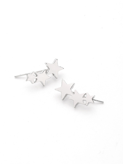 Aretes monos de estrella metálica
