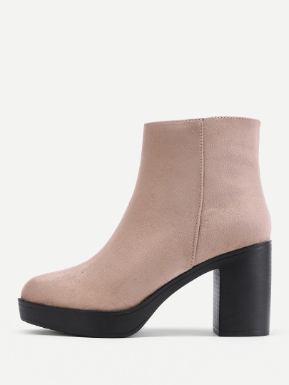 Botines tobilleros con cremallera lateral
