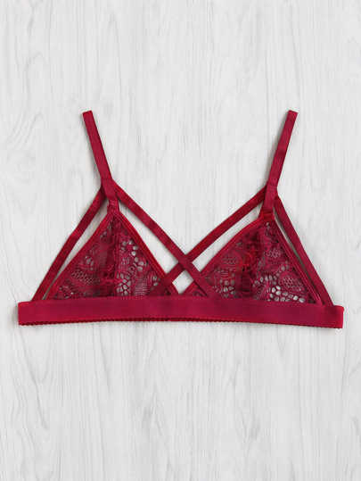 Bralette mit Spitzen und Harness Detail