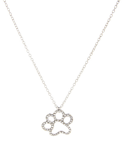 Collier de chaîne creux avec strass