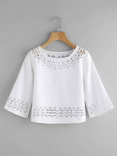 Camicetta con cut-out laser