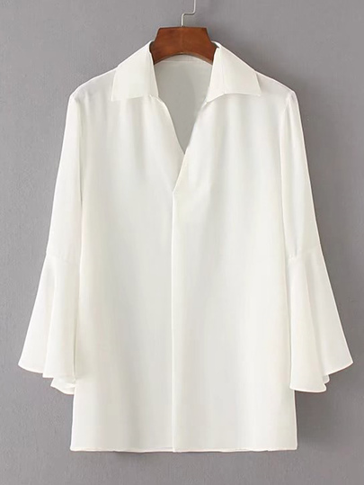 Glockenhülse Chiffon Bluse