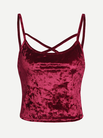 Samt Camisole mit Kreuzgurte