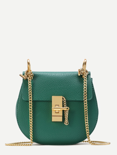 PU Saddle Chain Bag