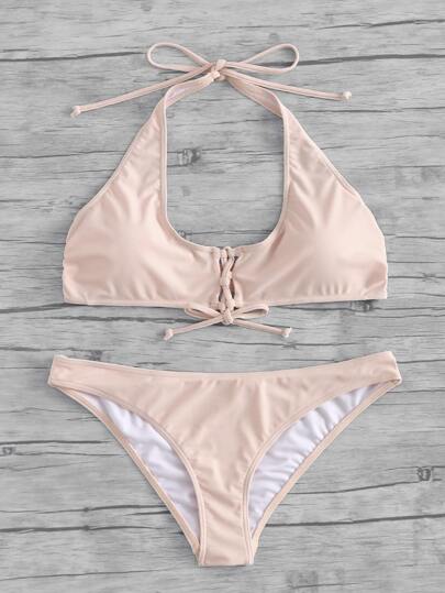 Bikini Set mit Band und Fransen